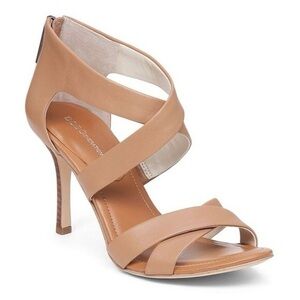 BCBGeneration Strappy Tan Heels EUC Leather Sandals Open Toe
